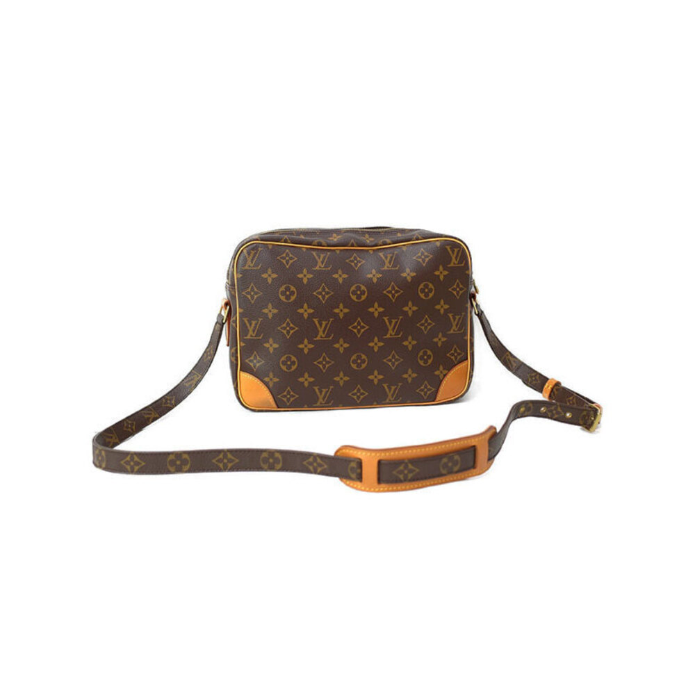 Louis Vuitton Monogram Shoulder Brown Bag Leather Nile